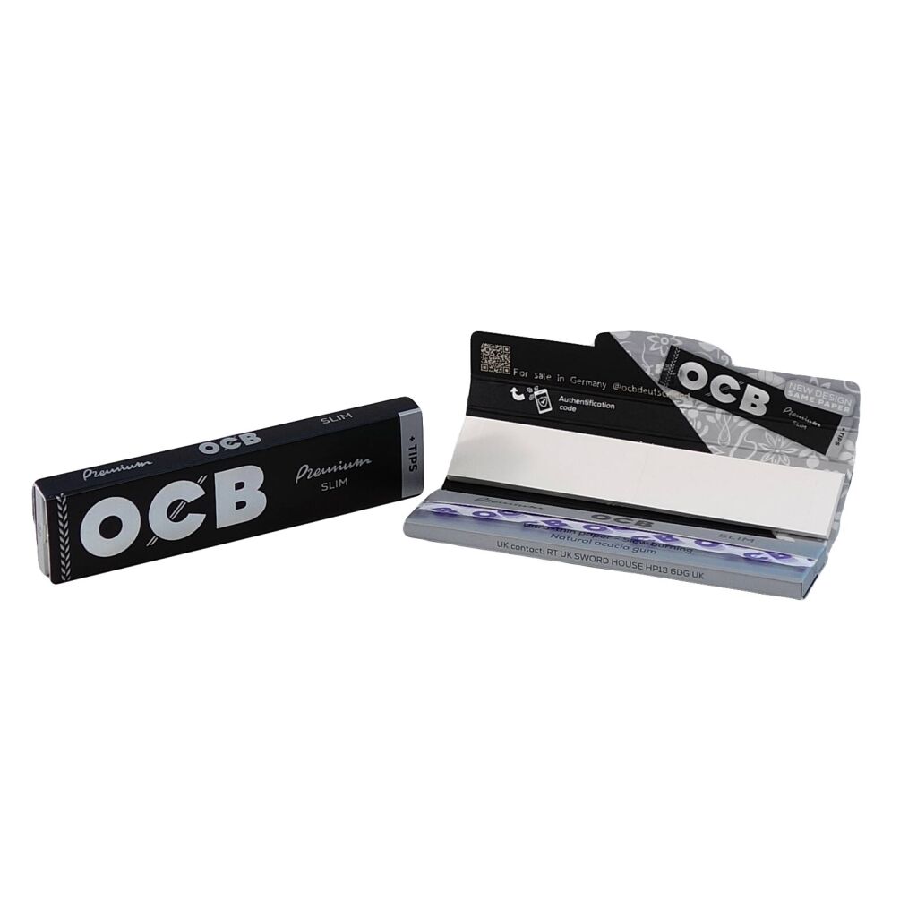 OCB Slim Premium Black + Tips (1x)